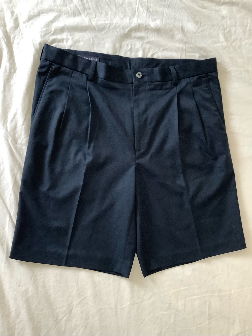 Men's Flat Front Dress Shorts in Navy